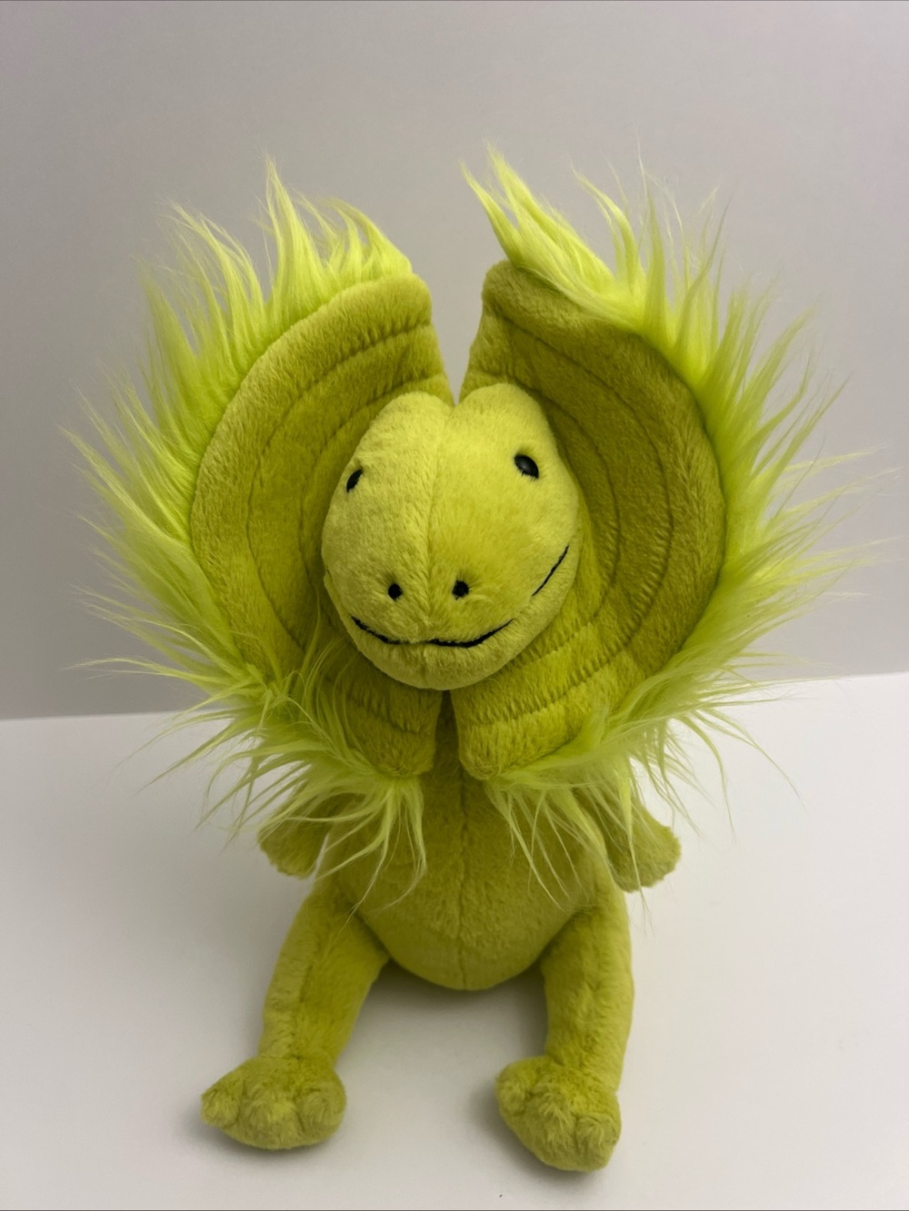 Jellycat Davey Dilophosaurus Dino Green 11" Dinosaur Stuffed Toy Retired Plush